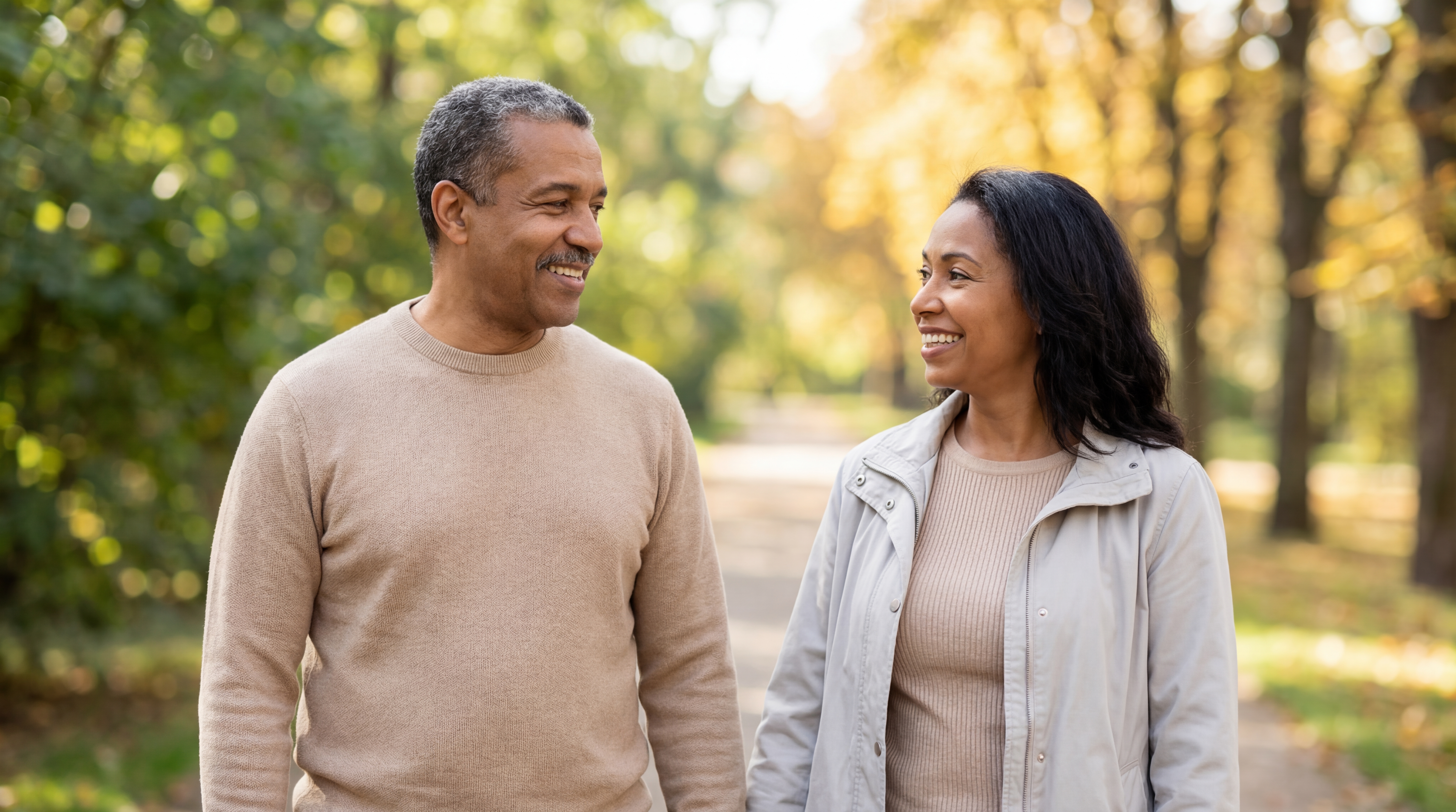 People enjoying a healthy lifestyle with confident smiles